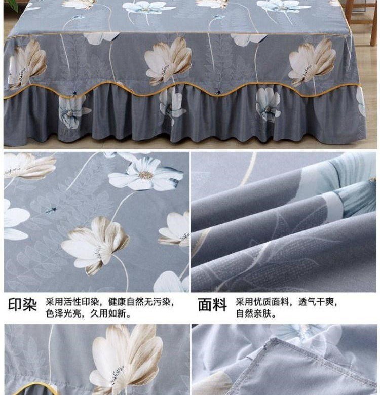 Váy ngủ kiểu váy cotton công chúa ren trải giường tạp dề Giường nhóm mùa hè chống trượt một mảnh khăn trải giường dày một mảnh. - Váy Petti