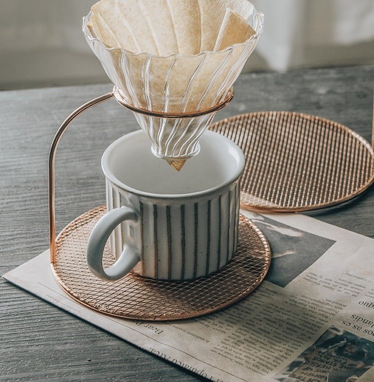 Cà phê giá đứng kệ cà phê tay bộ lọc cốc gió phù hợp với retro nhỏ giọt đơn giản đơn giản đứng cốc cốc - Cà phê