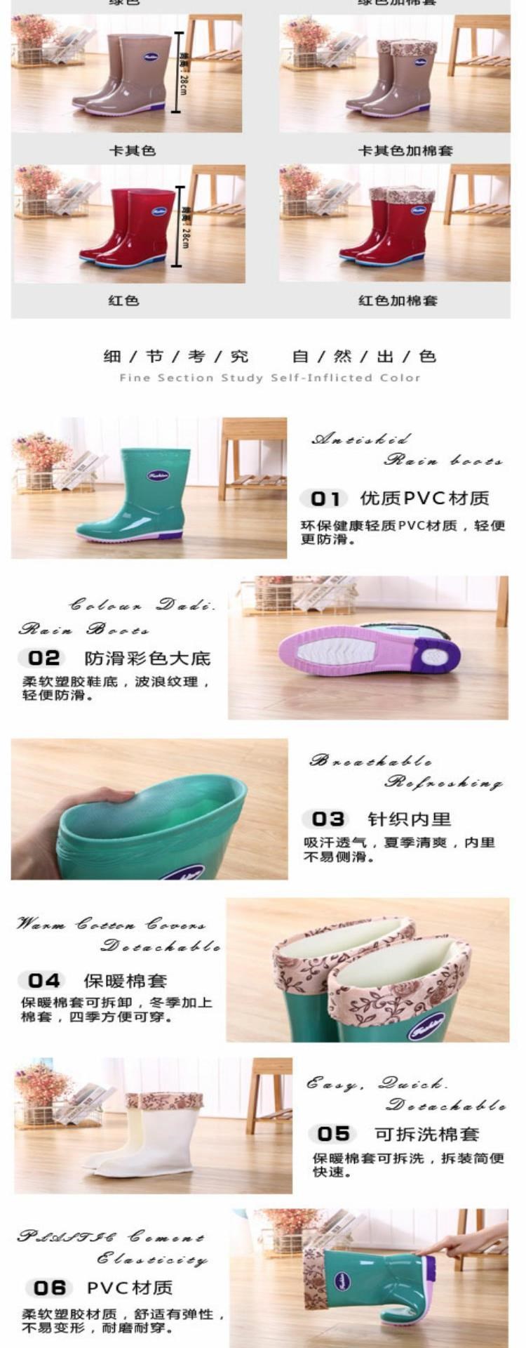 2019 mới mùa thu giày đi mưa phụ nữ người lớn giày nước phụ nữ ống ngắn trong ống giày cao su không thấm nước giày cao su chống trượt nhà bếp hàng ngày - Rainshoes