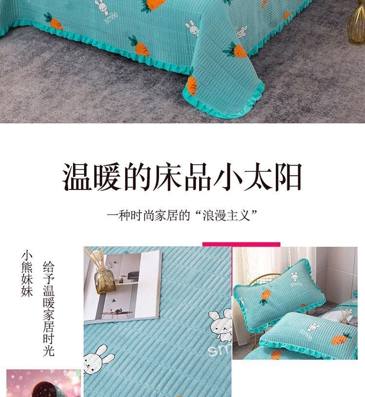 Một mảnh bông một mảnh chần bông tatami bộ đồ giường dày trải giường khăn trải giường pha lê nhung chần móc lớn bìa kang - Trải giường