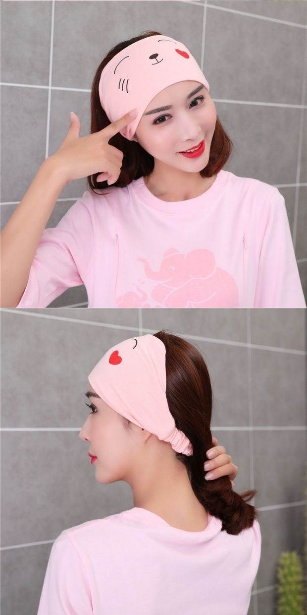 Mũ bảo vệ mùa xuân và mùa thu mô hình sau sinh dễ thương mùa hè mỏng phần giam hãm băng đô thai sản khăn xếp băng đô bảo vệ đầu mũ thai sản - Mũ thai sản / Vớ / Giày