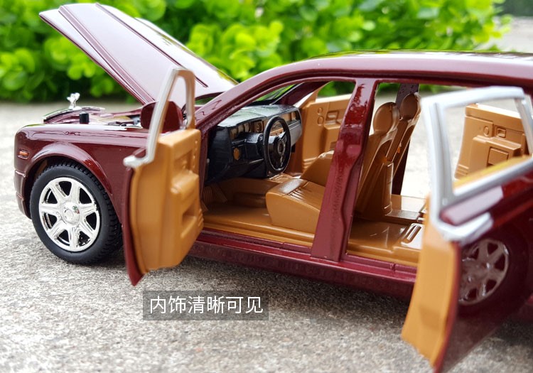 1:24 Rolls-Royce Phantom mô hình xe hợp kim mô phỏng mô hình xe hơi bằng kim loại âm thanh và ánh sáng kéo lại ô tô đồ chơi - Chế độ tĩnh