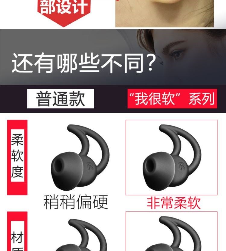 Dây cắm bluetooth ống tay áo silicon tay áo phụ kiện nút bịt tai nắp tai mềm móc tai bảo vệ tay áo tai nghe tay áo trong tai nắp tai nghe - Phụ kiện MP3 / MP4