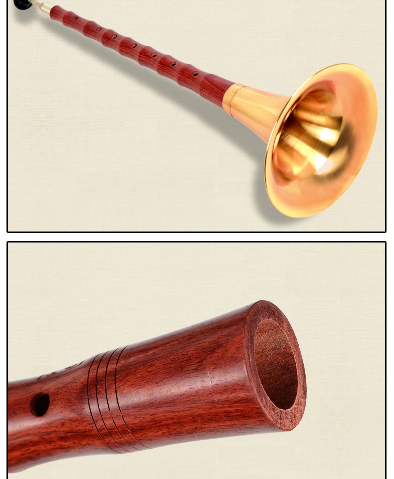 Nhạc cụ suona gỗ đàn hương cao cấp cao cấp trọn bộ CEFGD chỉnh âm người mới bắt đầu dân gian kích thước trẻ em chuyên nghiệp cũ - Nhạc cụ dân tộc