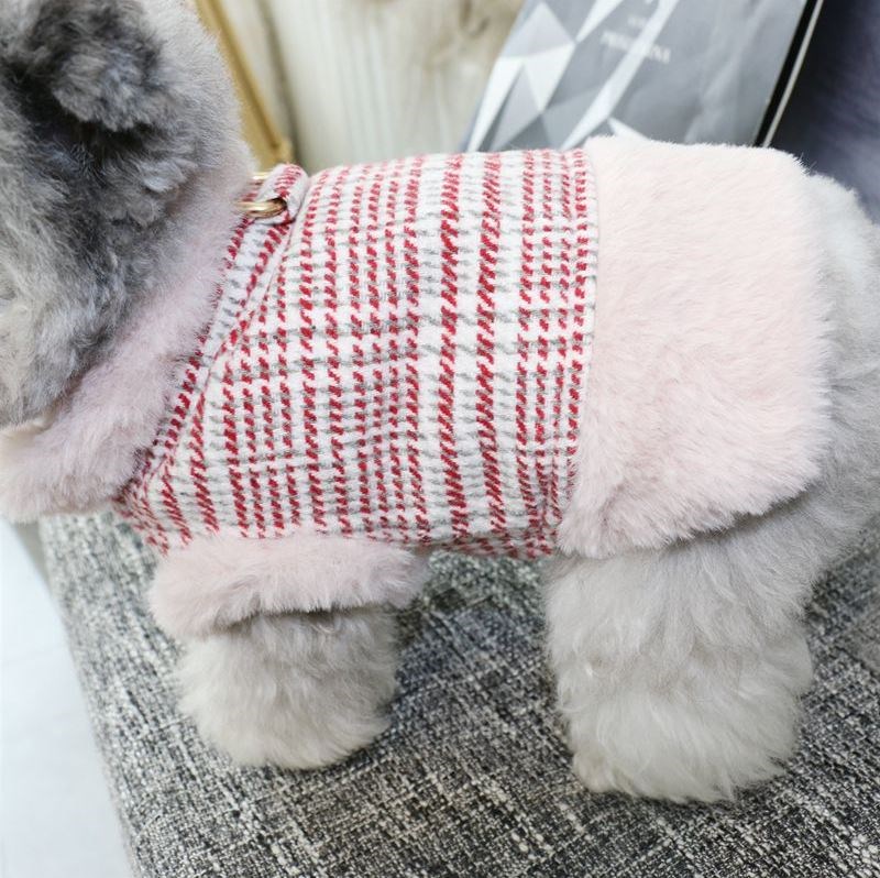Cún con Mèo bông túi chống lạnh bụng chó thoải mái hai chân áo len bông mới quần áo chó nhỏ - Quần áo & phụ kiện thú cưng