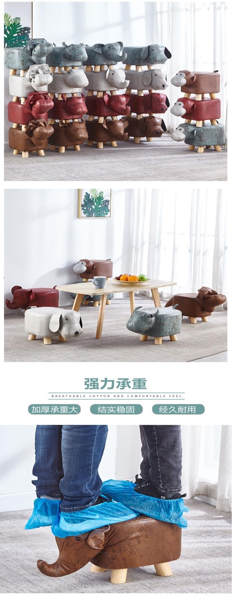 Ghế đẩu thấp giày động vật Ghế đôn cho phim hoạt hình ghế sofa thời trang ghế đẩu gia dụng cho trẻ em bê Mushi sáng tạo - Ghế sô pha