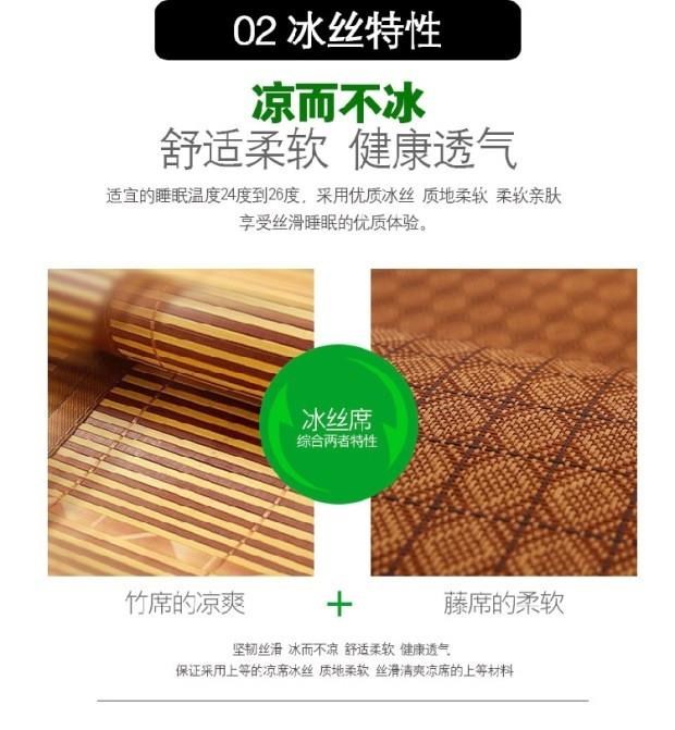 Thảm mùa hè, thảm rơm, giường Teng Xisi Teng 1,5m 1,8 giường, đá lạnh, 1 1m 2 2 5 5 8 8 2,0x2,2 - Thảm mùa hè