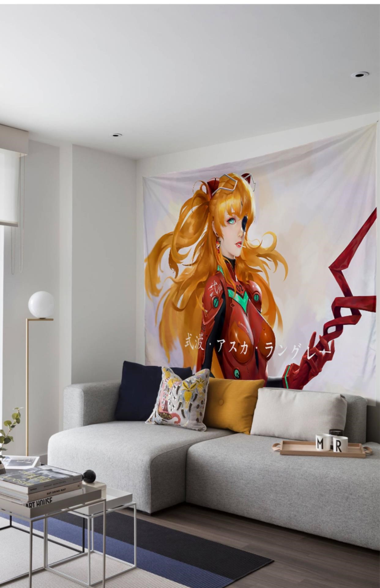 EVA vải tường Evangelion Anime ký túc xá cho thuê phòng trong trang trí đầu giường nền vải thảm phòng ngủ - Tapestry