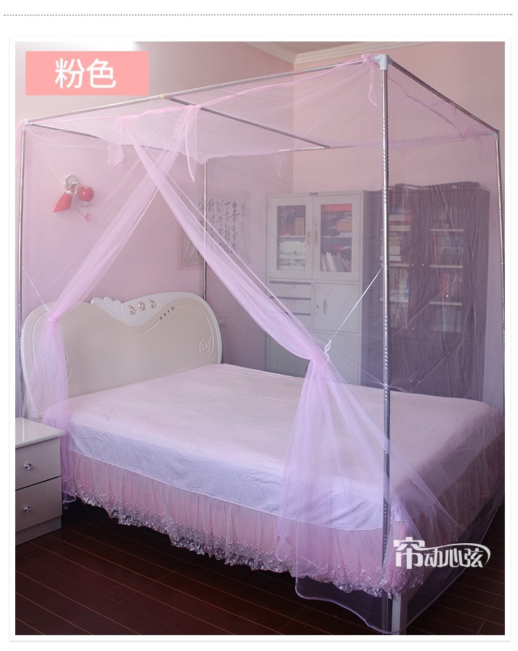 Chung bến dưới giường đơn truyền thống bến trên hộ gia đình trên cửa lưới chống muỗi phòng ngủ phòng ngủ giường đôi giường vuông kiểu cũ - Lưới chống muỗi