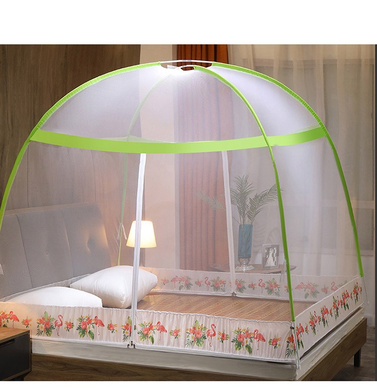 Yurts không cần lắp đặt, màn chống muỗi, chống rơi trẻ em, mã hóa dây kéo, tài khoản mẫu giường 1,8m / 1,5m / 1,2m có thể gấp lại - Lưới chống muỗi
