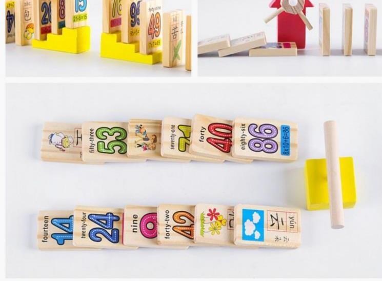 Bộ não sử dụng khối xây dựng nhà trẻ mẫu giáo bằng gỗ giáo dục sớm trẻ em rõ ràng đồ chơi trẻ em dấu hiệu bằng gỗ - Khối xây dựng