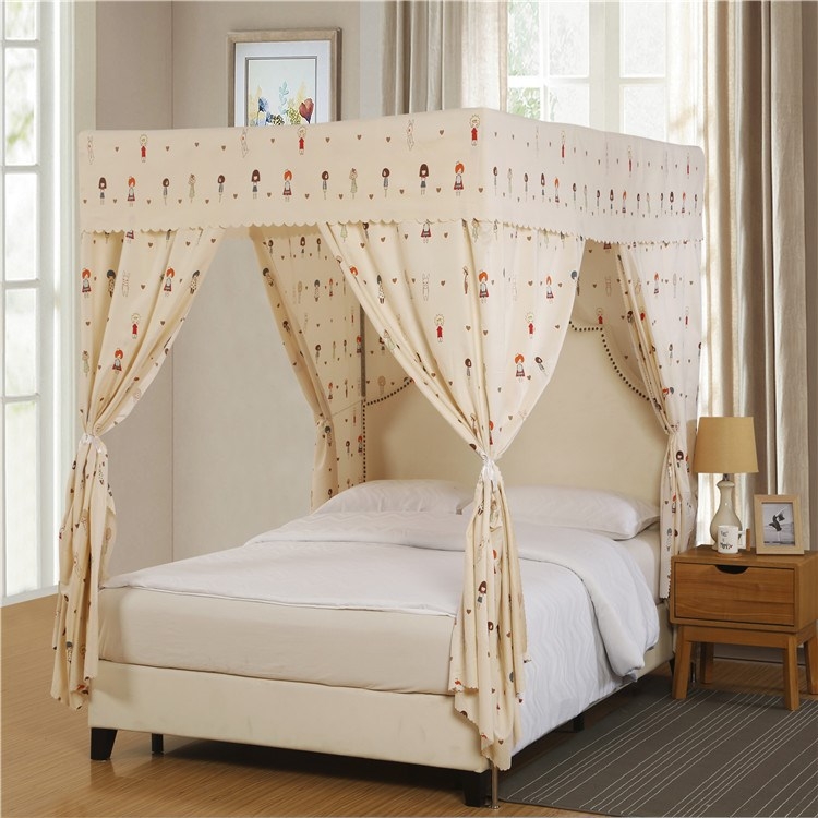 Sản phẩm mới rèm gia dụng có khung, rèm phòng ngủ rèm 1,5m m màn chắn sáng, màn chống muỗi vải hai khối bao quanh giường - Bed Skirts & Valances