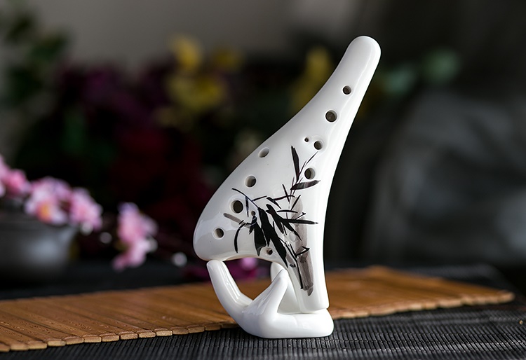 Giới thiệu cao cấp cho người mới bắt đầu Nhạc cụ học sinh 12 lỗ alto C ocarina AC tune 12 lỗ Phụ kiện miễn phí Ocarina Xun - Nhạc cụ dân tộc