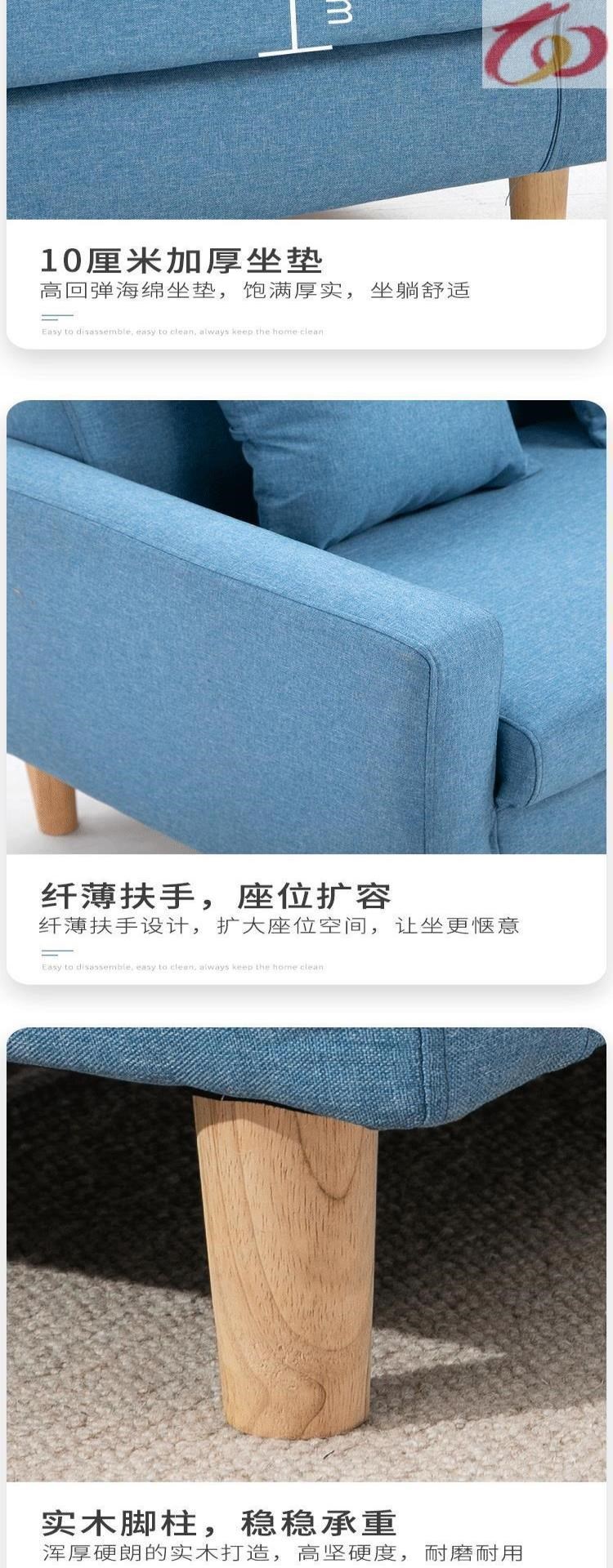 2 người sofa căn hộ nhỏ căn hộ hai mặt tiền cho thuê nhà tiếp tân giá rẻ cửa hàng cử nhân chung cư ghế vải - Ghế sô pha