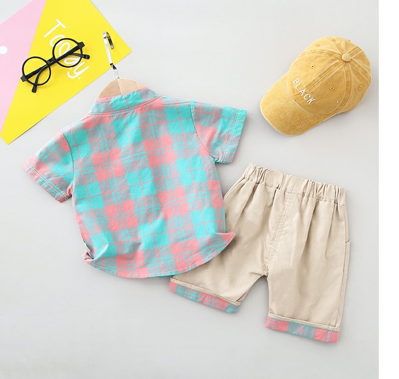 Bộ quần áo mùa hè cho bé trai 0 một 1-2-3 tuổi rưỡi trẻ em đẹp trai và phương Tây quần áo trẻ em nam mới ngắn tay hai mảnh bộ đồ - Khác