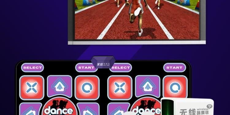 Khiêu vũ thảm máy tính TV máy nhảy không dây sử dụng kép nhà máy chạy đôi giao diện trò chơi trẻ em - Dance pad