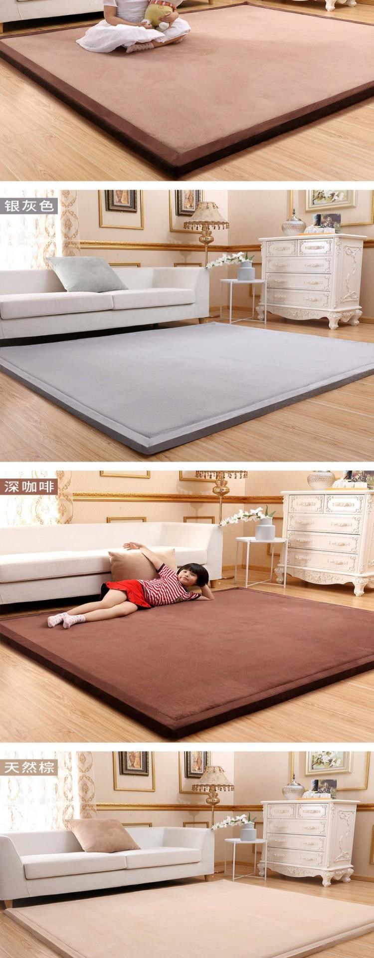 2020 mới tùy chỉnh tatami kang chăn phòng ngủ giường phòng khách thảm trẻ em dễ thương bé bò thảm đi văng - Thảm