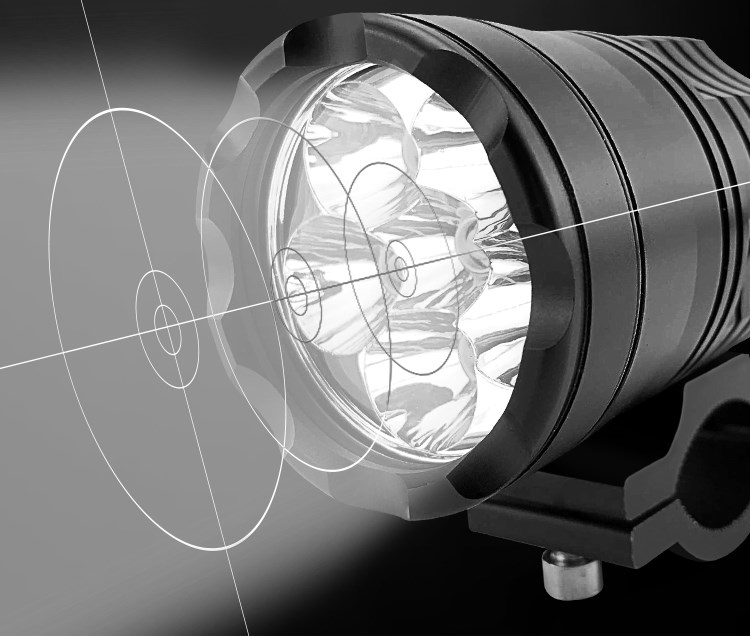 Đèn pha xe máy đèn pha led siêu sáng 12v ngoài chống thấm nước đèn chiếu sáng xe máy điện đã sửa đổi đèn chói - Đèn xe máy