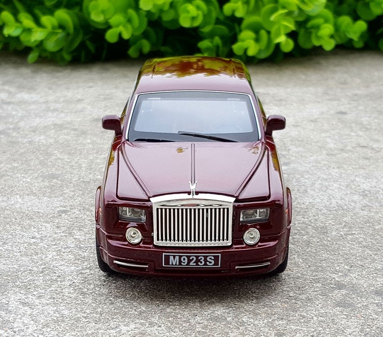 1:24 Rolls-Royce Phantom mô hình xe hợp kim mô phỏng mô hình xe hơi bằng kim loại âm thanh và ánh sáng kéo lại ô tô đồ chơi - Chế độ tĩnh