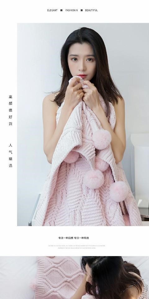 Lưới màu đỏ Bắc Âu Bóng dệt kim Văn phòng Sofa Chăn Ngủ trưa Chăn Bìa Chăn Giải trí Chăn Quilt dày Đơn - Ném / Chăn