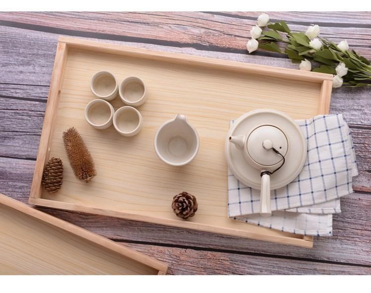 Đĩa gỗ đặc kiểu Nhật Khay chữ nhật khay trà sáng tạo khay trà khay trà lớn khay trà trái cây 40 * 60 - Tấm