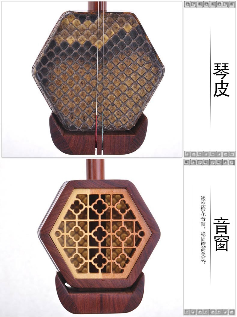 Cao cấp Thương hiệu Jiangyin Redwood 6723 Nhạc cụ Erhu Nhạc cụ Erhu Qin Nhạc cụ miễn phí Phụ kiện - Nhạc cụ dân tộc