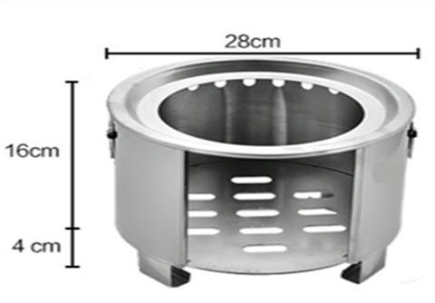 Thép không gỉ bếp củi ngoài trời di động bếp dã ngoại cắm trại câu cá sưởi ấm bếp nướng dã ngoại bếp nướng cắm trại - Bếp lò / bộ đồ ăn / đồ nướng dã ngoại