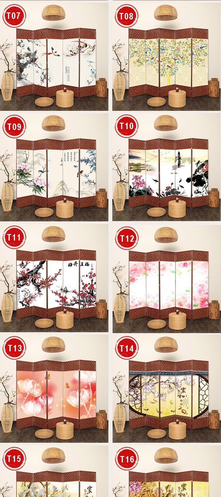 Phong cách Trung Quốc phân vùng màn hình phòng khách đơn giản gỗ rắn hiên nhà vải phòng ngủ mái che nhà di động màn hình ghế ngồi - Màn hình / Cửa sổ