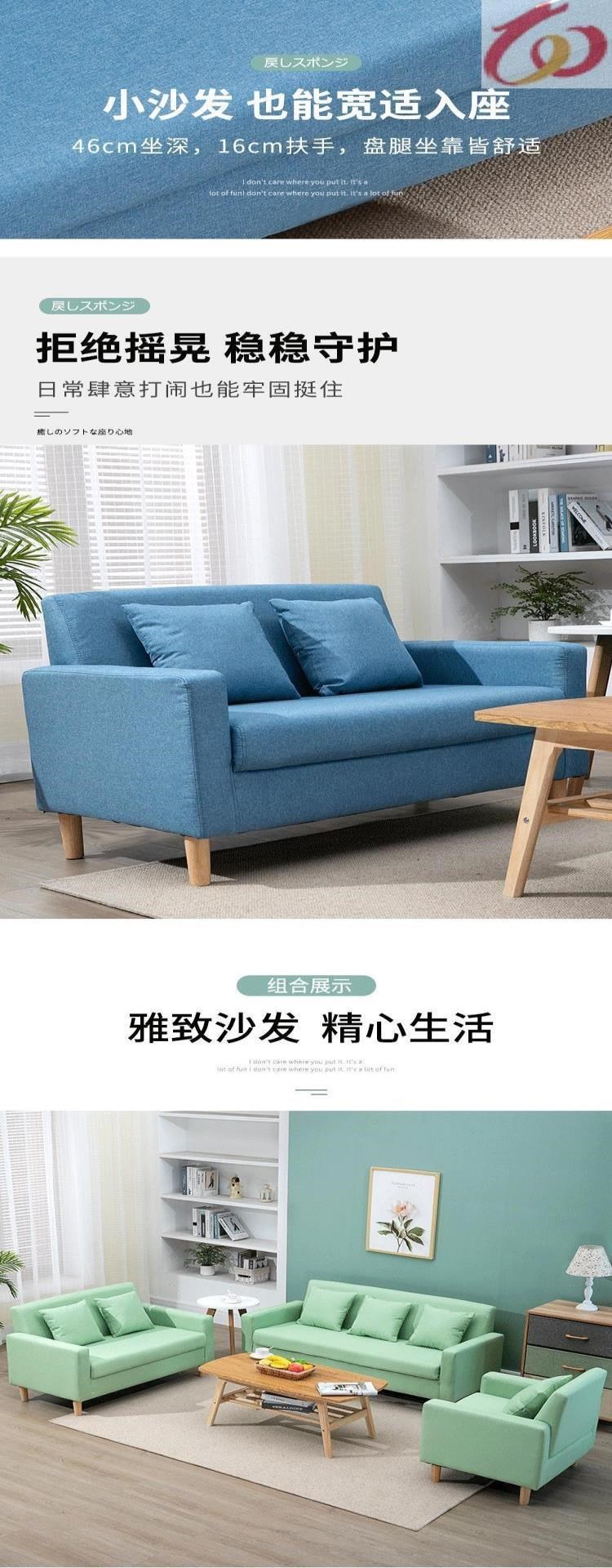 2 người sofa căn hộ nhỏ căn hộ hai mặt tiền cho thuê nhà tiếp tân giá rẻ cửa hàng cử nhân chung cư ghế vải - Ghế sô pha