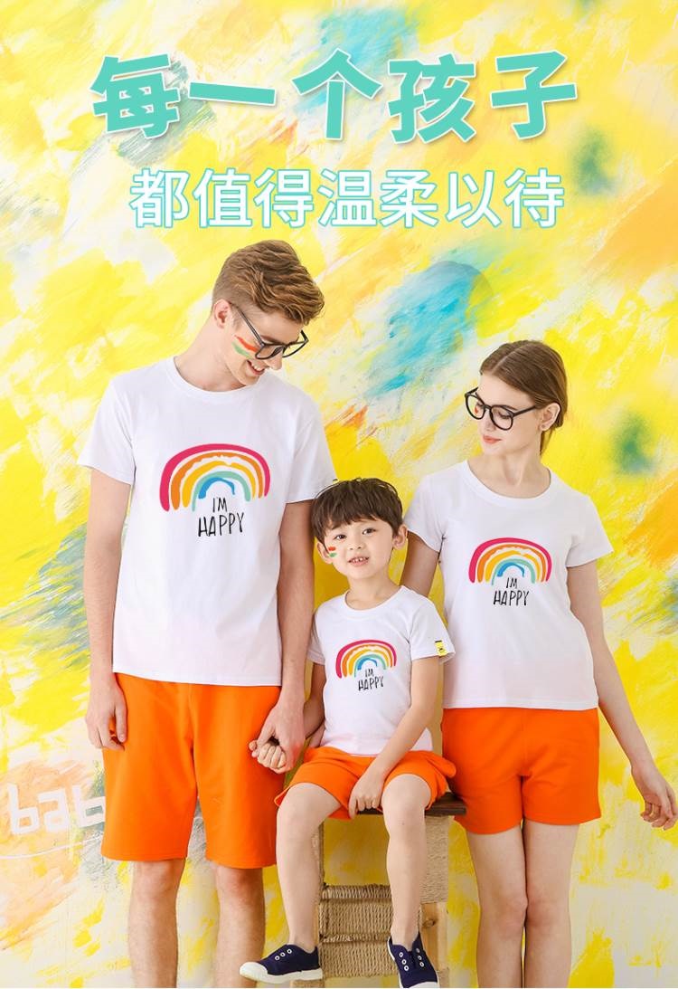 Áo thun cha mẹ trẻ em cotton tinh khiết tay ngắn 2019 mới hợp thời trang mẹ-con gái quần áo mẹ-con kiểu ngoại ba mùa hè áo gia đình - Trang phục dành cho cha mẹ và con