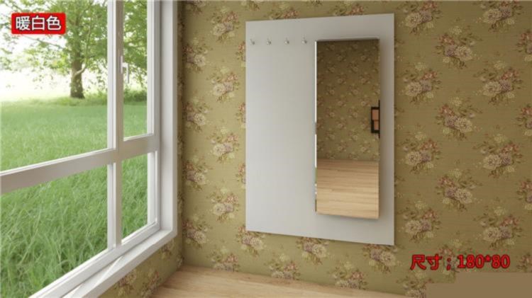 Toàn thân treo tường treo quần áo bằng gỗ bảng gương khách sạn bộ móc treo đồ nội thất phụ kiện trang trí phòng quần áo tùy chỉnh phòng tiêu chuẩn - Nội thất khách sạn