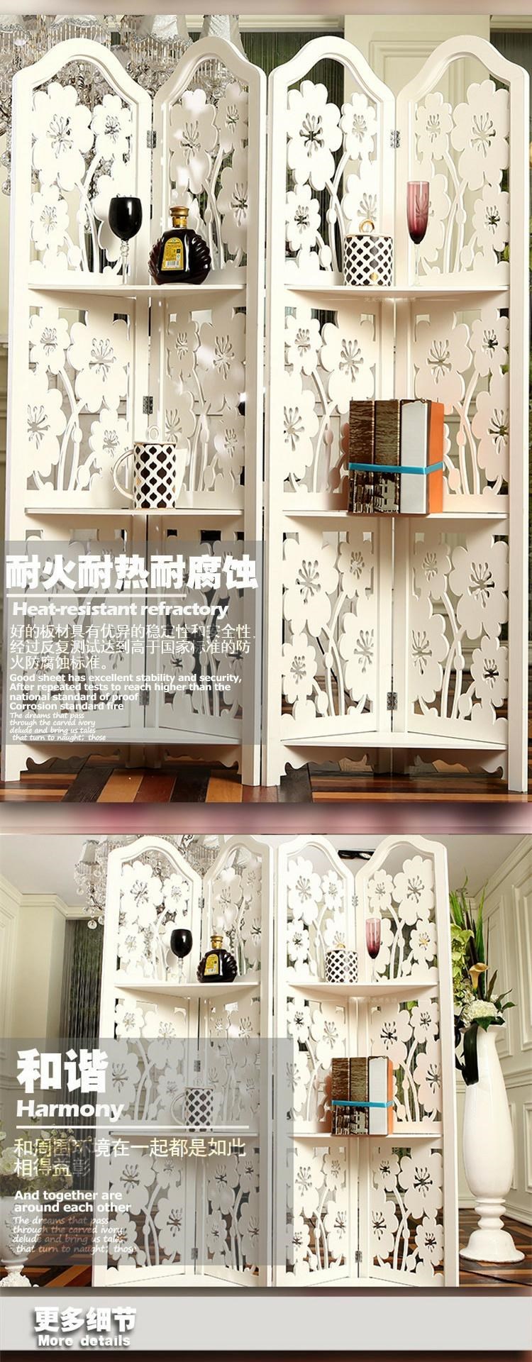 Thủ công mô-đun hành lang trang trí lối vào cửa bằng gỗ mùa hè vách ngăn phòng khách bằng gỗ phong cách đồng quê hoa đứng - Màn hình / Cửa sổ