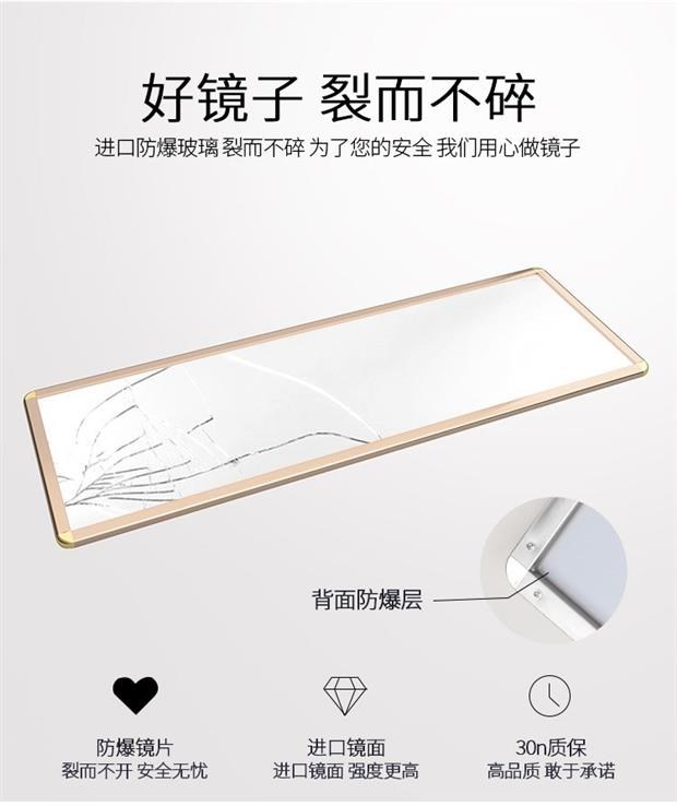 Tủ quần áo gương trượt lắp gương lắp tủ quần áo gương soi toàn thân gương treo tường có thể xoay gương kính thiên văn có thể gập lại - Gương