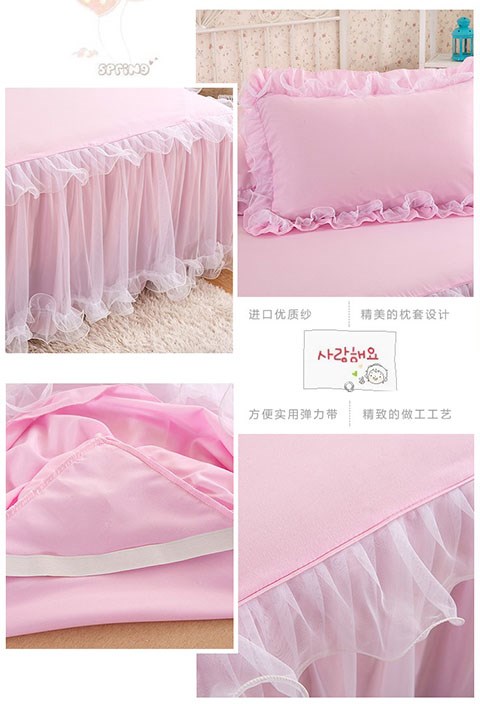 Phiên bản Hàn Quốc của váy ngủ ren một mảnh khăn trải giường công chúa ga trải giường ren dày nệm Simmons tấm trải bảo vệ chống trượt - Váy Petti