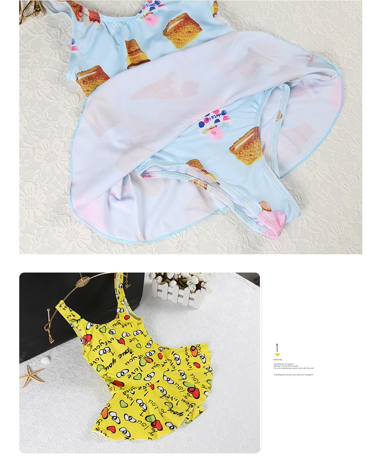 Thời trang Hàn Quốc cô gái một mảnh váy mỏng áo tắm bảo thủ nhỏ, vừa và lớn trẻ em dễ thương váy công chúa nhà sản xuất đồ bơi - Bộ đồ bơi của Kid