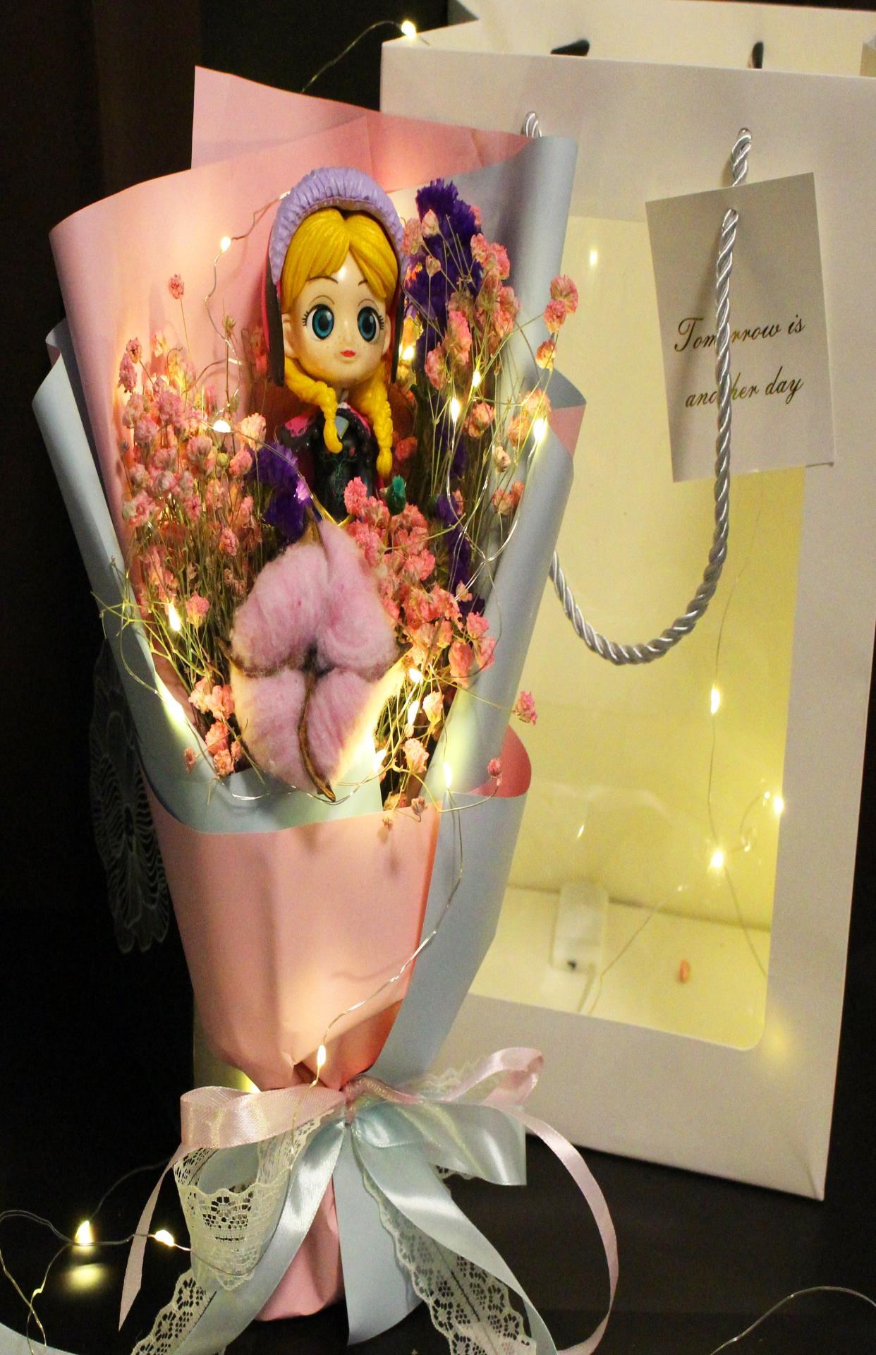 Bó hoa dành cho trẻ em Bạch tuyết Nàng tiên cá Bó hoa hoạt hình cho bạn gái Bé gái ngày lễ tình nhân Quà tặng sinh nhật - Hoa hoạt hình / Hoa sô cô la