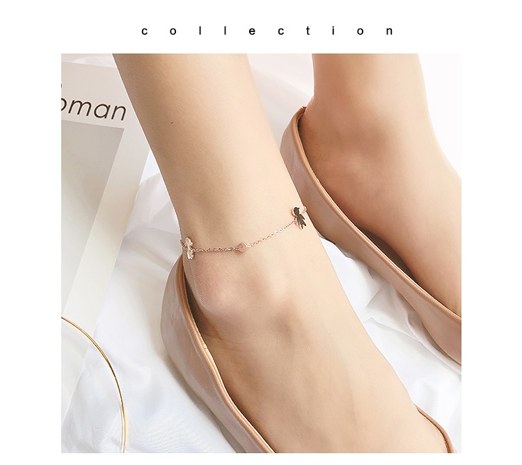 Hồng Kông mua hè Nhật Bản và Hàn Quốc vòng chân vàng hồng nữ phiên bản Hàn Quốc của sinh viên giản dị Mori bạn gái vòng chân chuông sexy titan - Vòng chân