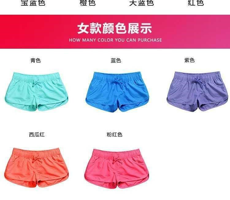 Quần short Thái Lan rộng ba điểm lót quần đi biển bé trai mùa hè nhanh khô cặp đôi kỳ nghỉ bên bờ biển cộng với quần bơi nữ cỡ lớn - Quần bãi biển