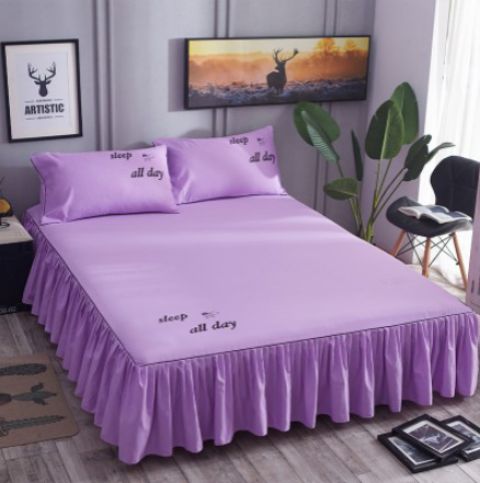 Ga trải giường kiểu váy đơn mảnh dày một 1 5 5 8 8 bảo vệ giường phủ tạp dề chống bụi 1,8x2,0 x m2 m 2,2 - Váy Petti