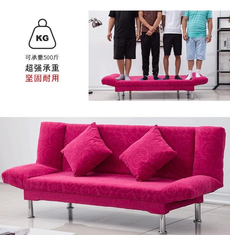 Giường sofa đa chức năng, căn hộ nhỏ, có thể tháo rời và giặt được, mềm mại, có thể gấp lại, giường ghế thoáng khí tại nhà, ngủ kiểu Trung Quốc, màu đặc, có thể thu vào - Ghế sô pha