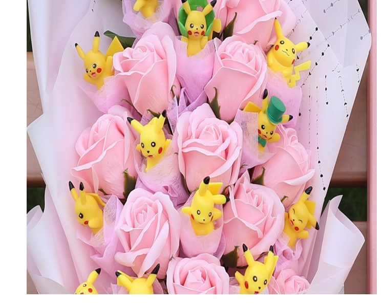 Bọt biển Pikachu Bao Búp bê tốt nghiệp Ngày lễ tình nhân Tự tay bạn cùng phòng Bó hoa Bạn gái cùng lớp Món quà sinh nhật - Hoa hoạt hình / Hoa sô cô la