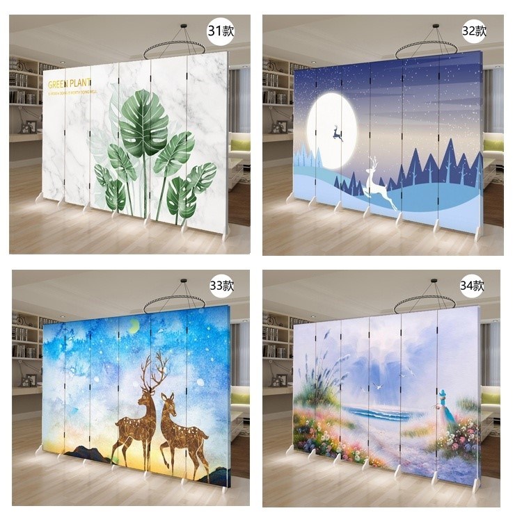 Tường thẩm mỹ viện nhà hàng neo màn hình ảnh màn hình gấp đơn giản căn hộ nhỏ vách ngăn tường bằng gỗ ánh sáng sang trọng lối vào logo - Màn hình / Cửa sổ