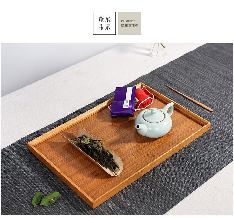 Phong cách Nhật Bản khay gỗ đơn giản khay gỗ rắn khay gỗ hình chữ nhật khay trà khay trà khay nướng kích thước hỗ trợ tùy chỉnh - Tấm