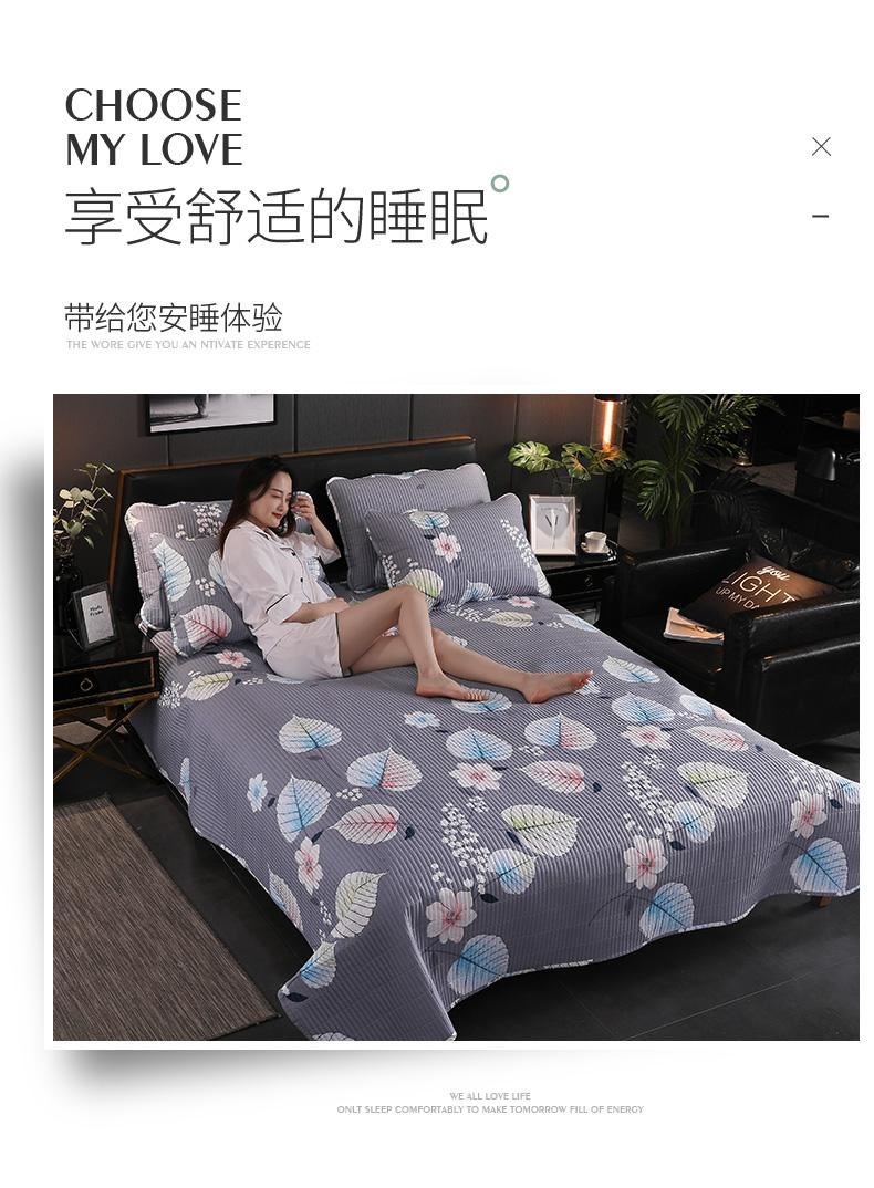 Bộ khăn trải giường bằng vải bông, bộ trải giường dày một mảnh, bộ 3 mảnh, bộ khăn trải giường bằng vải cotton và bông, bộ đồ giường chần bông - Trải giường
