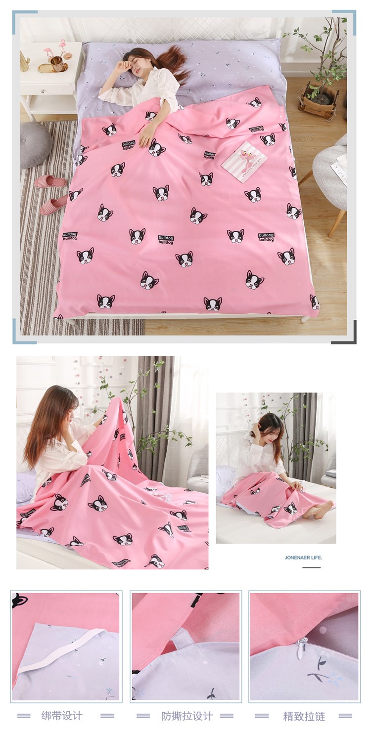 Túi ngủ bốn mùa loại phổ thông dành cho người lớn để ở bẩn đi công tác, khách sạn nhà nghỉ, chăn bông đôi xách tay không bẩn - Túi ngủ