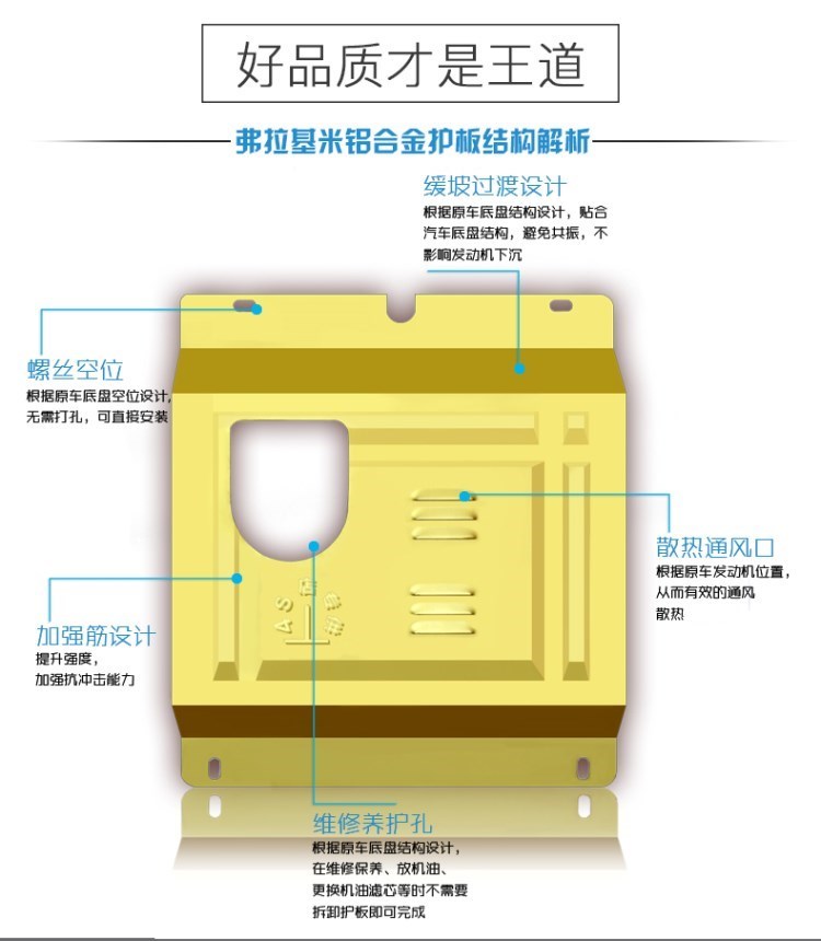 Renaissance tấm bảo vệ dưới động cơ Rena Ruiyi Bắc Kinh tấm bảo vệ khung gầm ô tô che Yue di chuyển sửa đổi - Khung bảo vệ