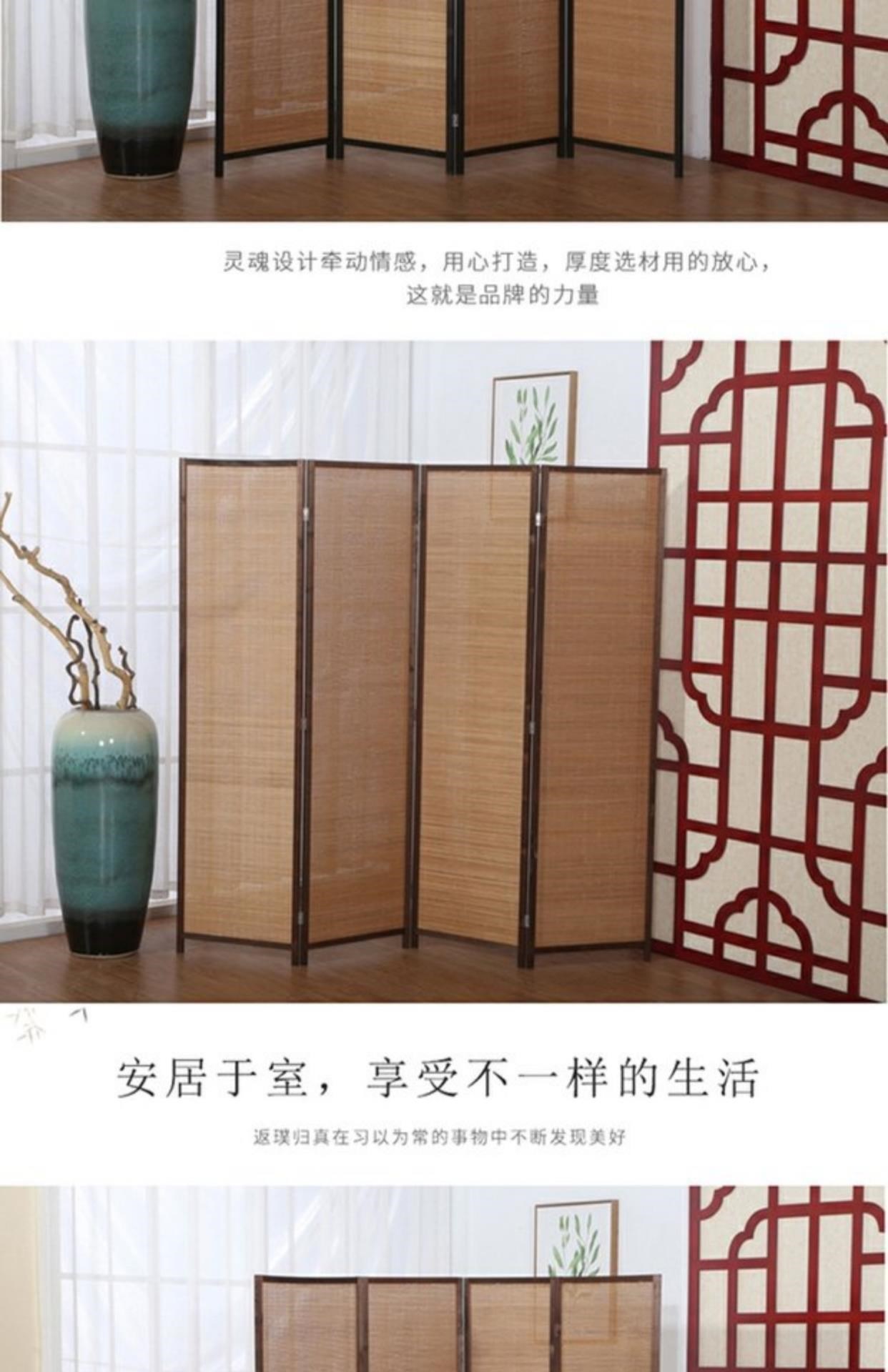Màn hình phân vùng phòng khách đơn giản gấp phòng ngủ mái che di động nhà đơn giản hiện đại Trung Quốc bức tường gỗ rắn bức bình phong tre - Màn hình / Cửa sổ