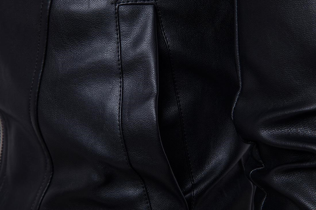 Áo khoác sản phẩm mới mùa xuân 2020 của Amazon Áo khoác da nam moto punk đẹp trai đa zip da - Quần áo lông thú