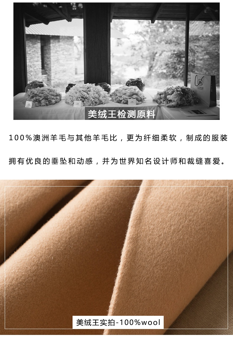 Áo khoác len cashmere hai mặt chống mùa mới 2019 kiểu ngắn Hepburn kiểu áo len nhỏ cao cấp - Áo len lót đôi