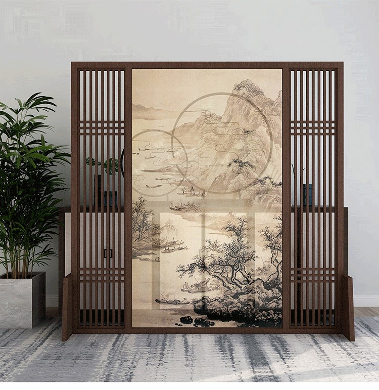 Trung Quốc rắn gỗ tếch gỗ dải phân vùng màn hình dọc dải gỗ lưới tản nhiệt Zen lối vào hiên phòng ngủ phòng khách nhà - Màn hình / Cửa sổ
